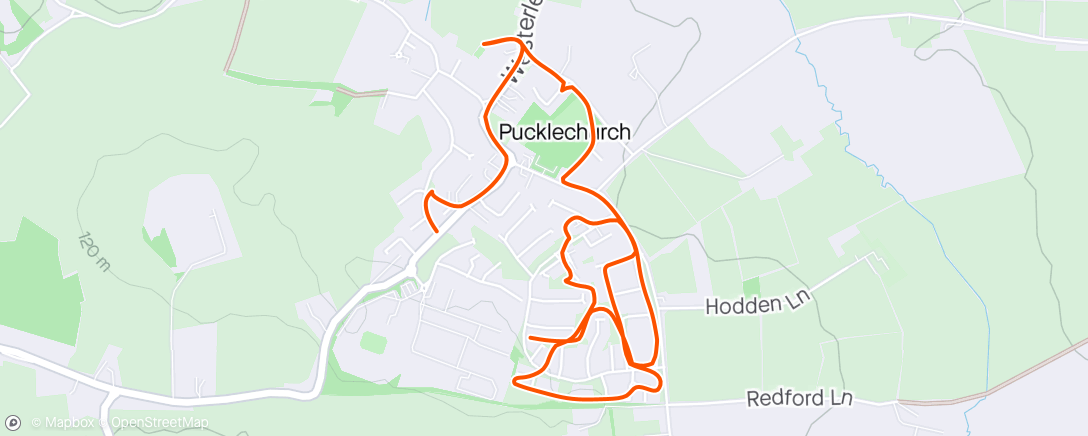 Map of the activity, Pucklechurch