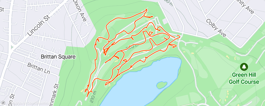 Map of the activity, Golf With Paige