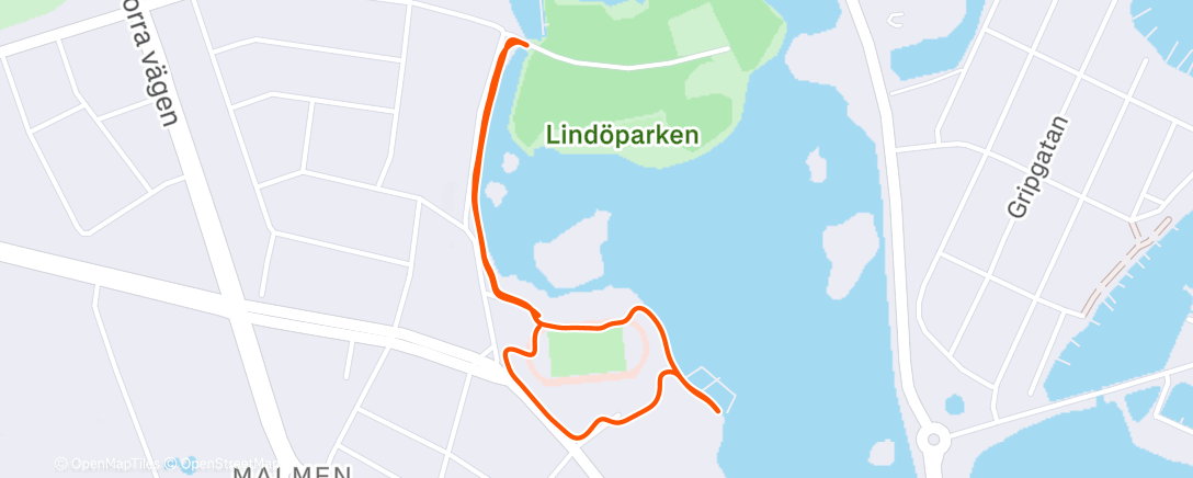 Map of the activity, Lunch Run