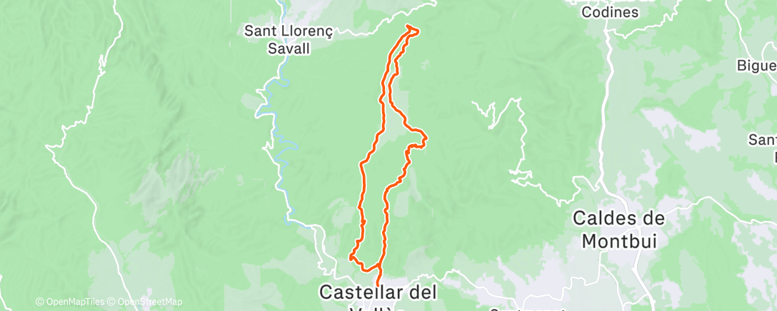 Map of the activity, Morning Mountain Bike Ride