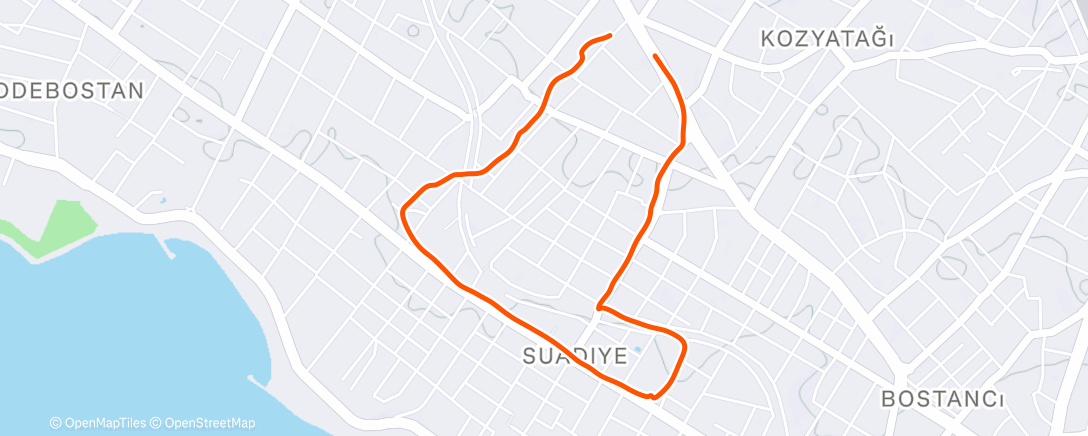 Map of the activity, Morning Run