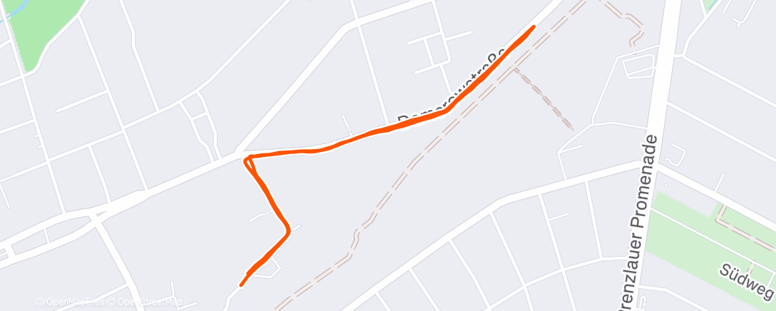 Map of the activity, Morning Run