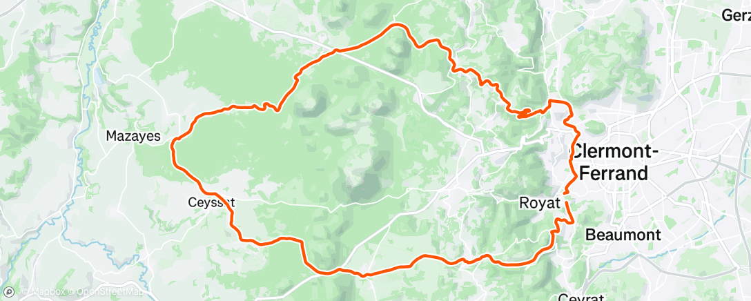 Map of the activity, Sortie vélo dans l'après-midi