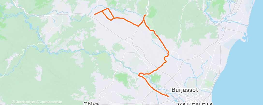 Map of the activity, Bicicleta por la mañana