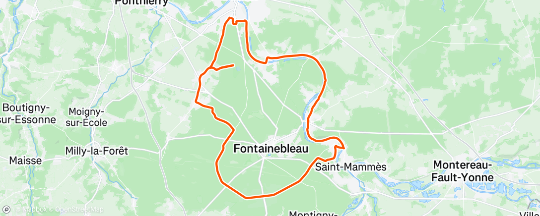 Map of the activity, Sortie vélo dans l'après-midi