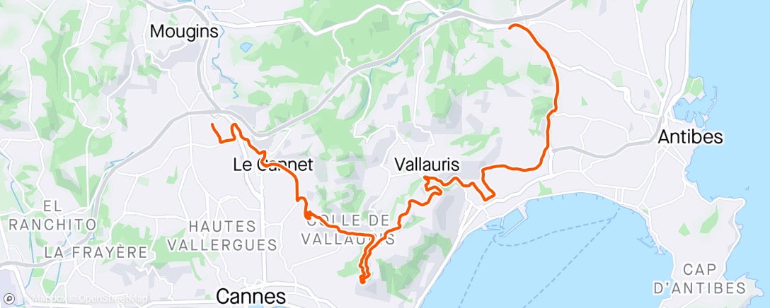 Map of the activity, Vélo taf