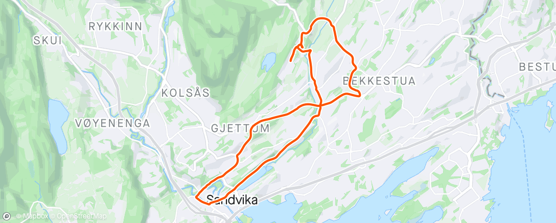Map of the activity, Sunset Evening Ride