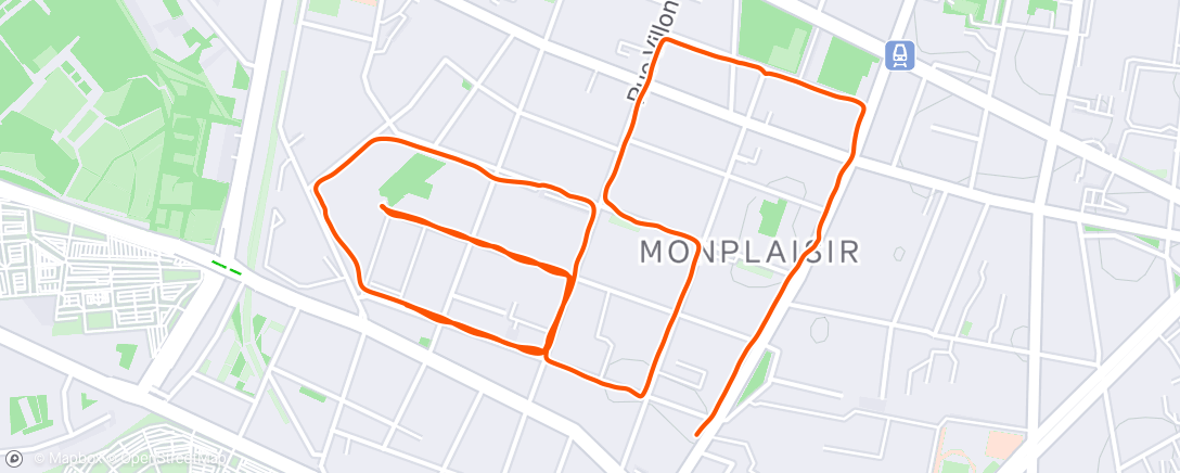 Map of the activity, Morning Run