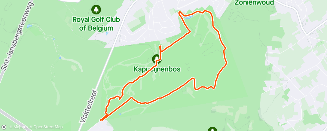 Map of the activity, Afternoon Run - herstel, met Marianne