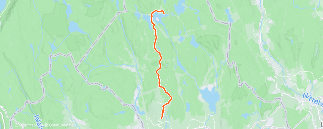 Map of the activity, Langtur skøyting og heiing i Kollen 🤩