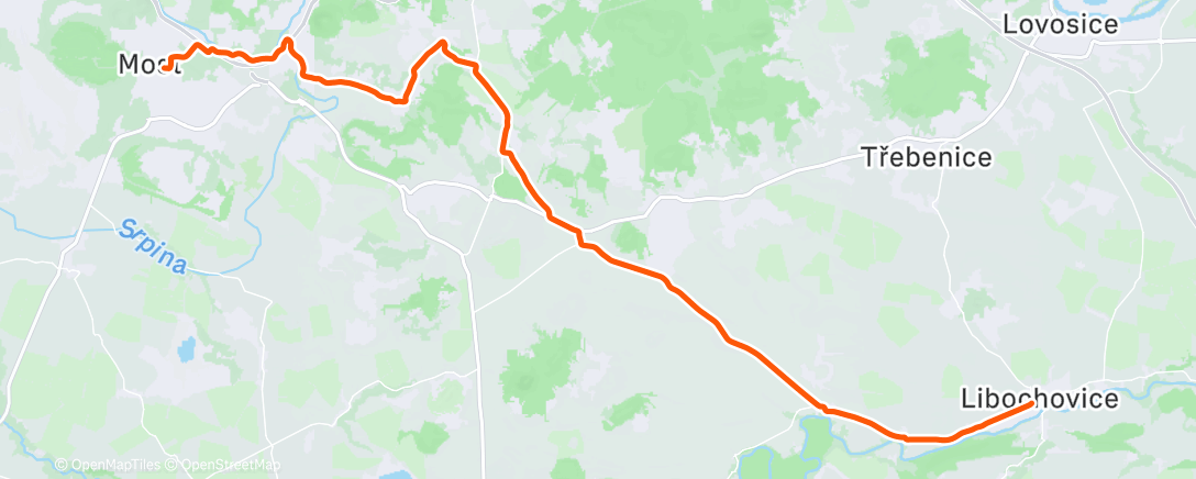 Map of the activity, Afternoon Ride