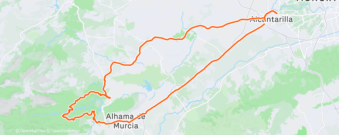 Map of the activity, Bicicleta por la mañana
