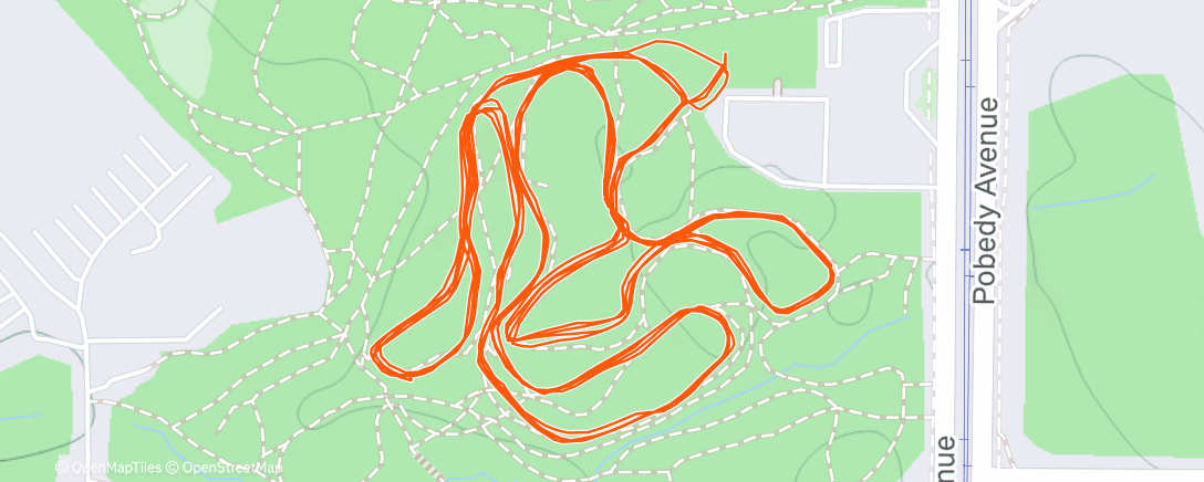 Map of the activity, Северный лыжный заезд (вечер)