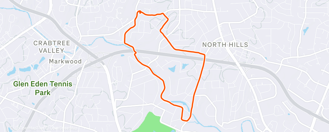 Map of the activity, Afternoon Walk