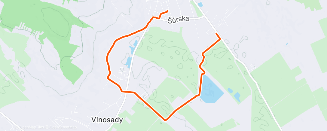 Map of the activity, Afternoon Run