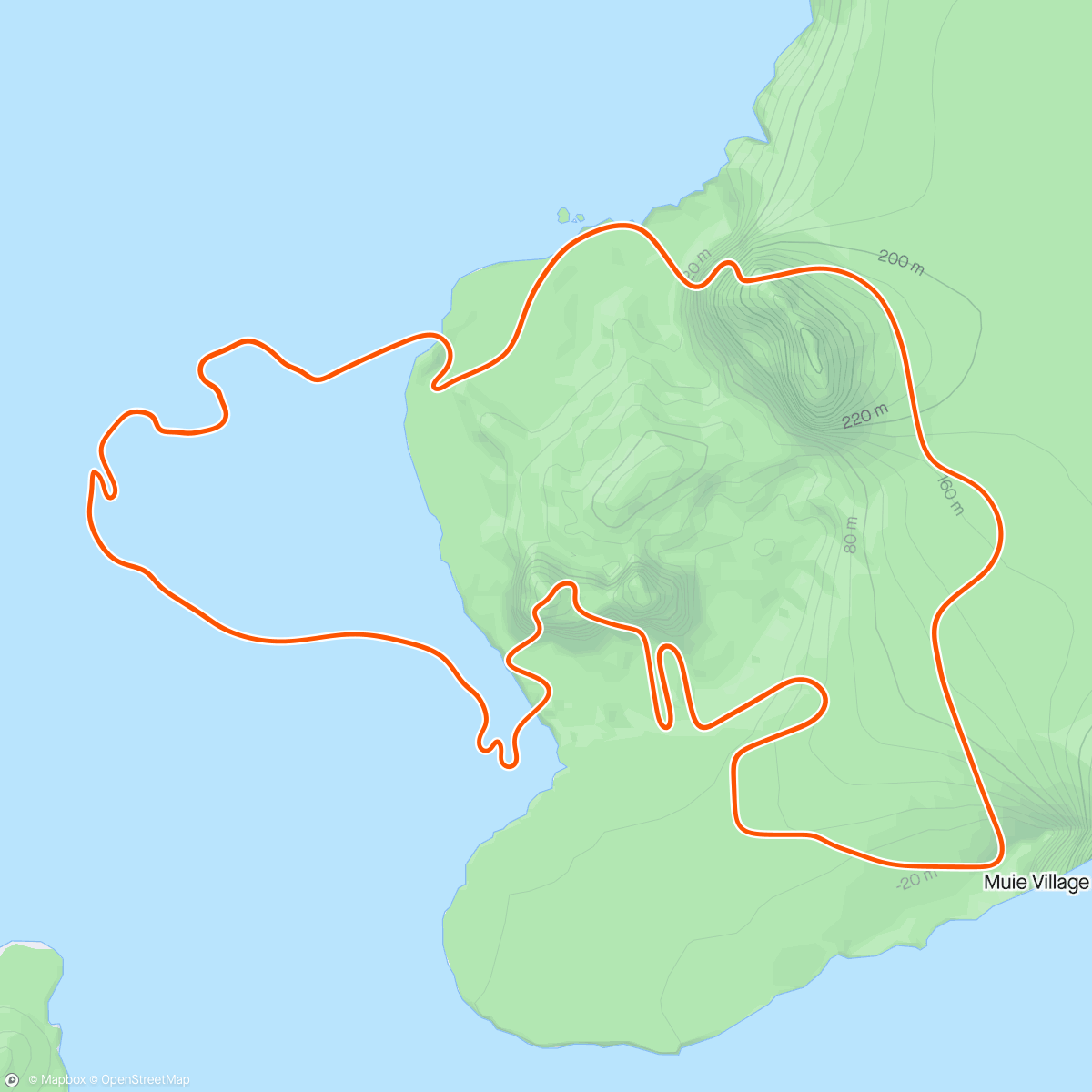 「Zwift - Group Ride: EVO CC Core Interval Ride [2.5-3.2w/kg avg] (C) on Beach Island Loop in Watopia」活動的地圖