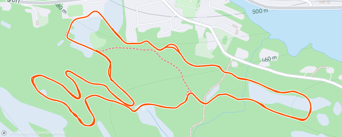 Map of the activity, Evening Nordic Ski