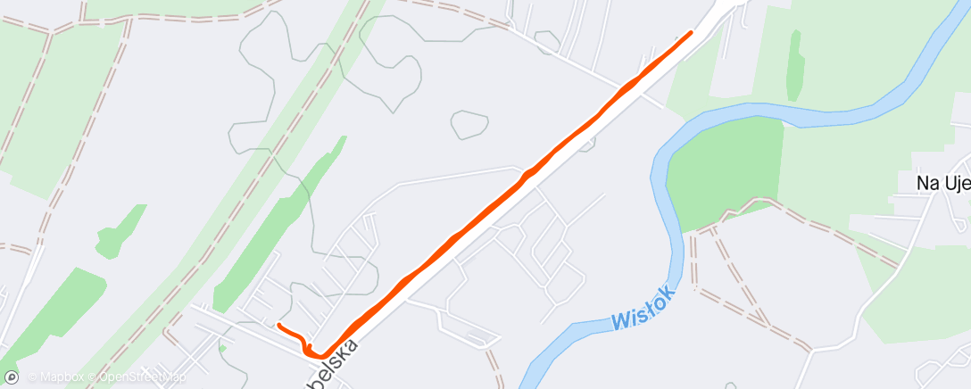 Map of the activity, Evening Run