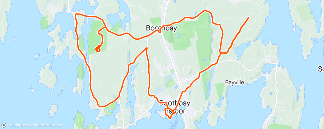 Map of the activity, Scenic roads and cruise Boothbay Harbor while it’s still quiet