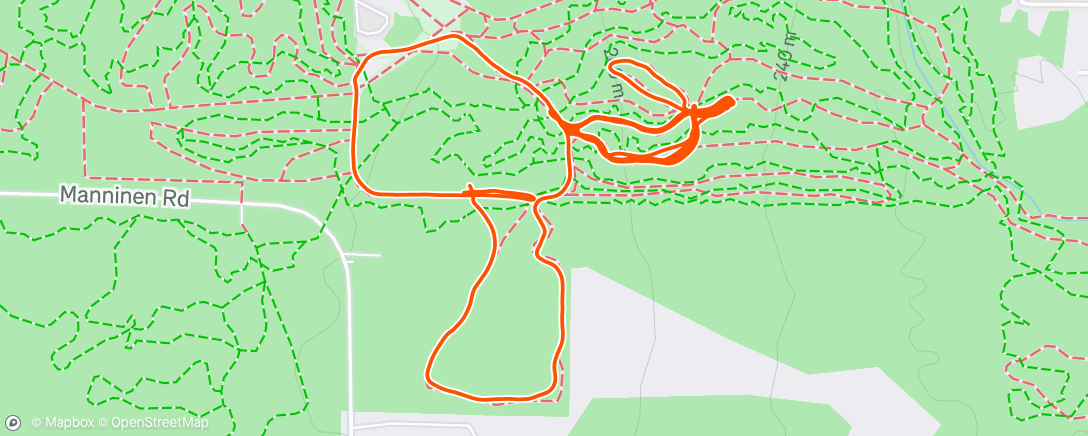 Map of the activity, Afternoon Nordic Ski