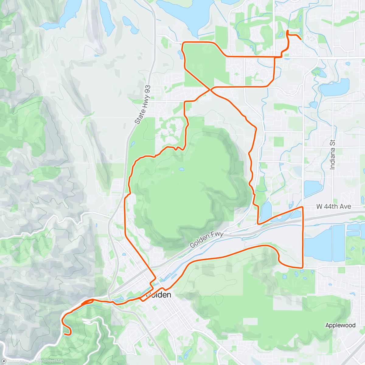 Map of the activity, Coors loops after a Coors meeting.