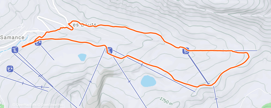 Map of the activity, Ski de randonnée