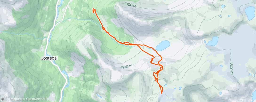 Map of the activity, Vangsen Jostedalen