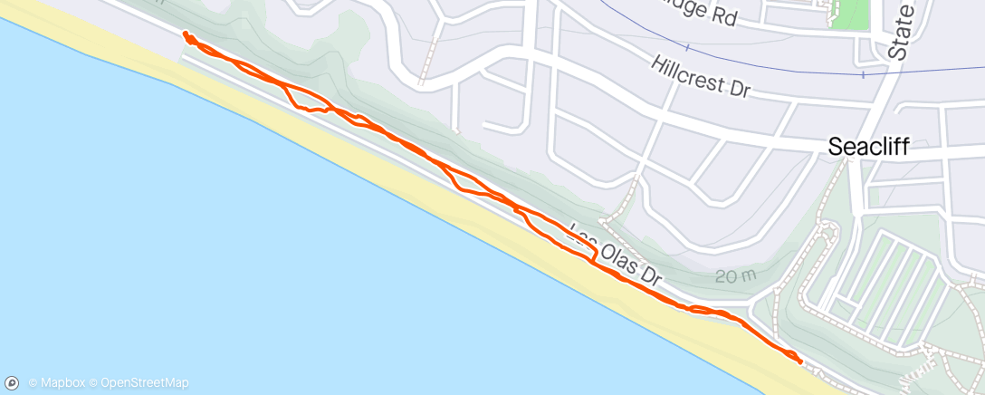 Map of the activity, Walk at Sea Cliff with Y&S