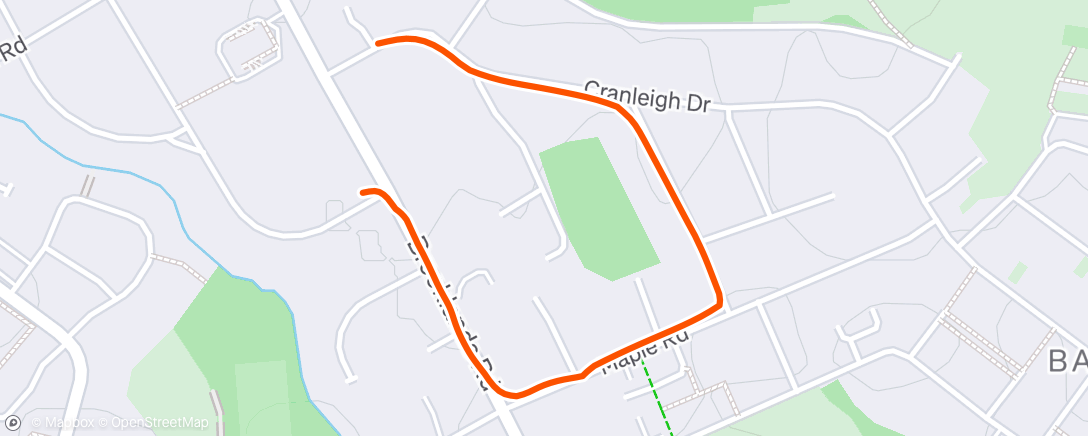 Map of the activity, Morning Walk