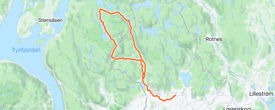 Map of the activity, Rundt Oppkuven