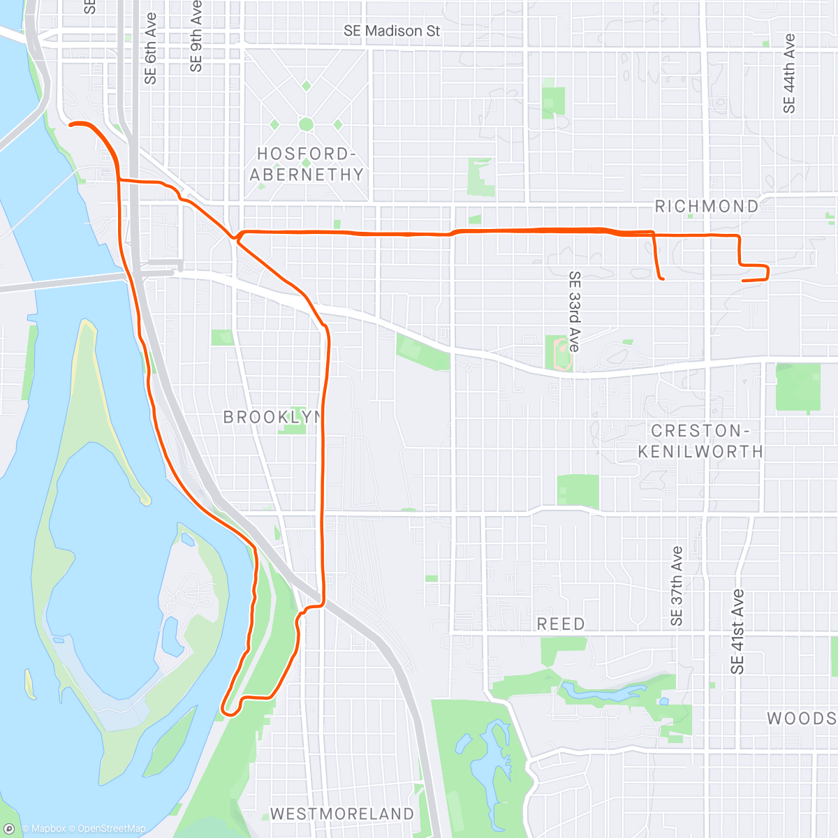 Map of the activity, 2024-05-02 Quick errand & dirtsnax
