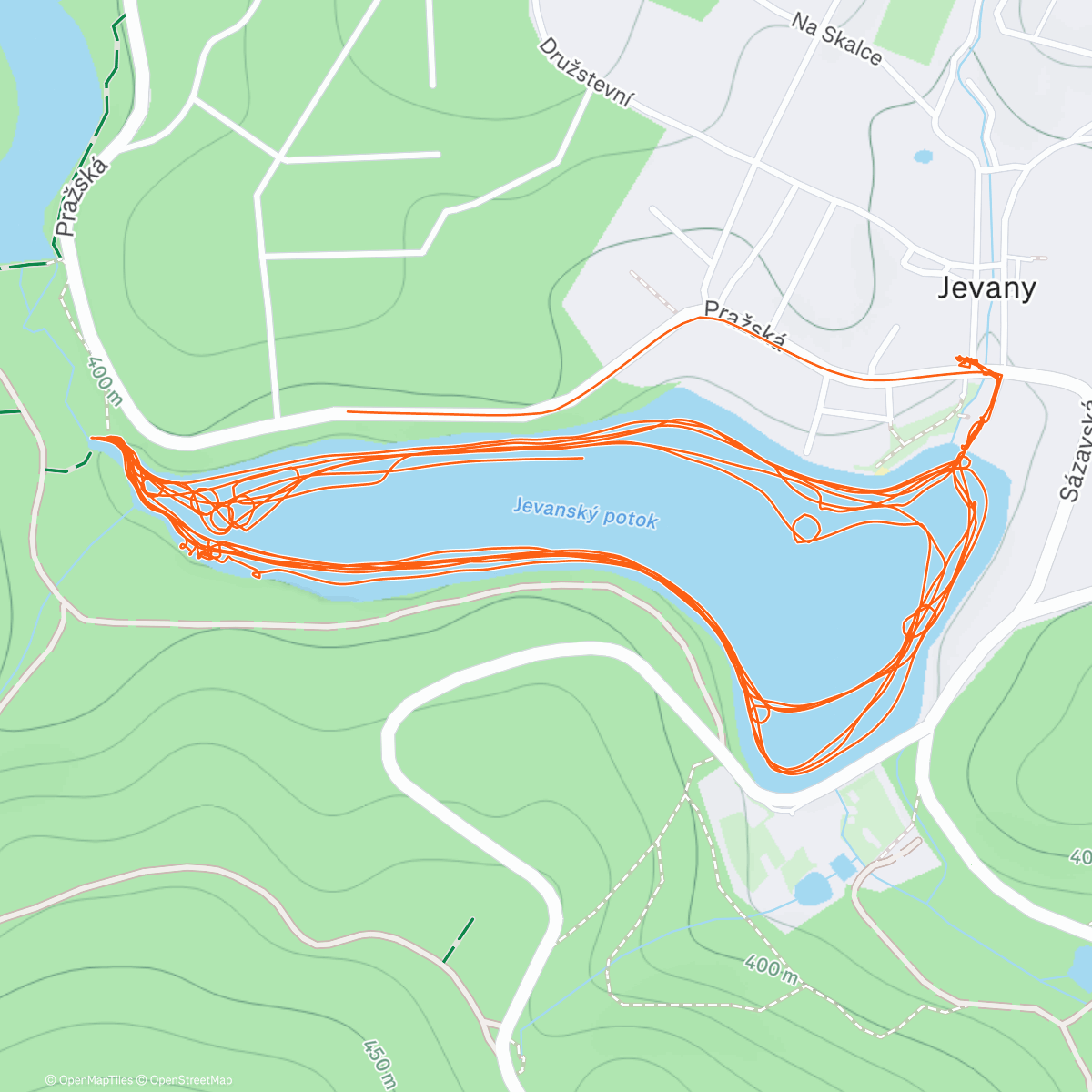 Map of the activity, Jevanské rybníky - doporučuji