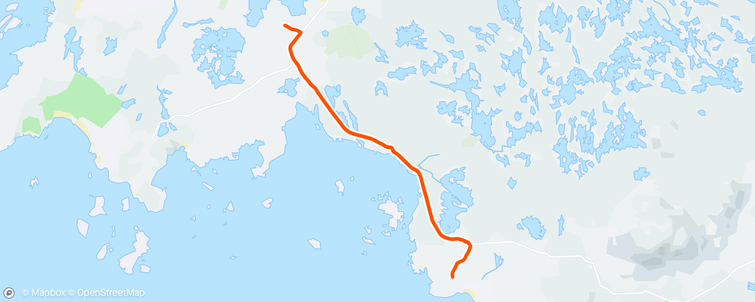 アクティビティ「16km cycle and 500m swim this morning」の地図