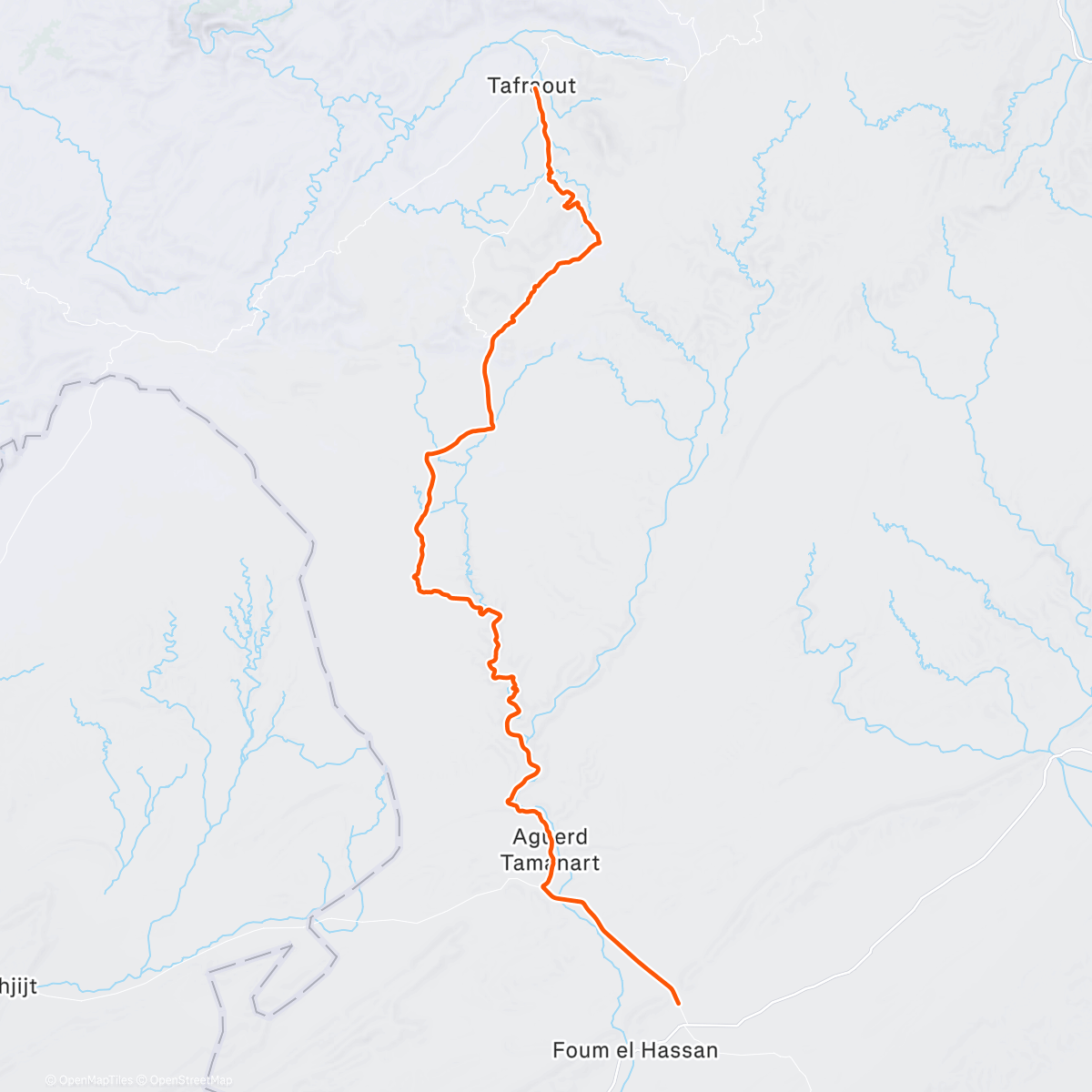 Map of the activity, Christmas in Morocco 🇲🇦 // Day 5: Tafraout - Isht