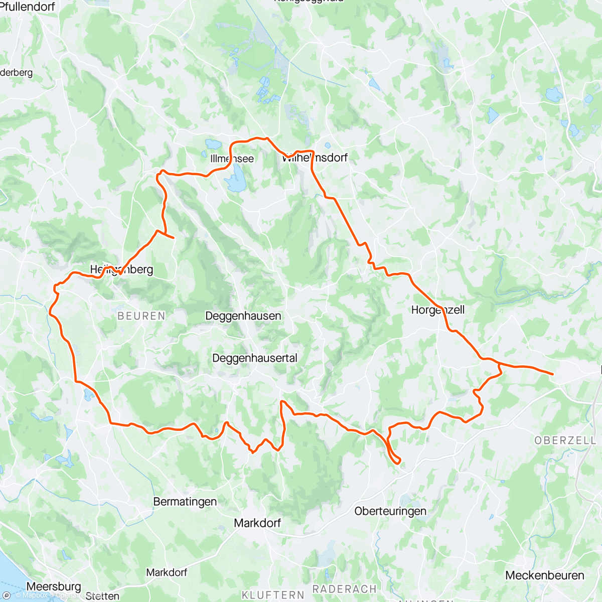 Map of the activity, Heiligenberg Tour