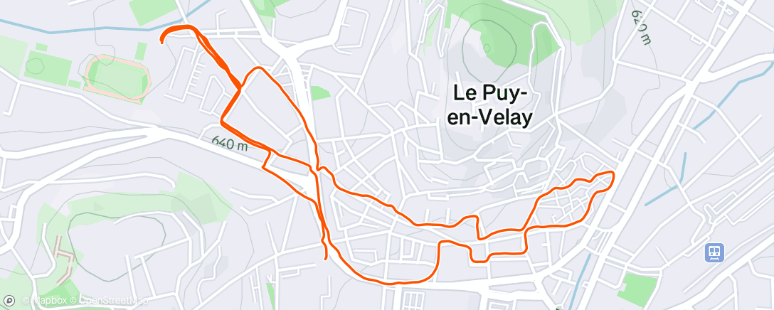 Map of the activity, Evening Run