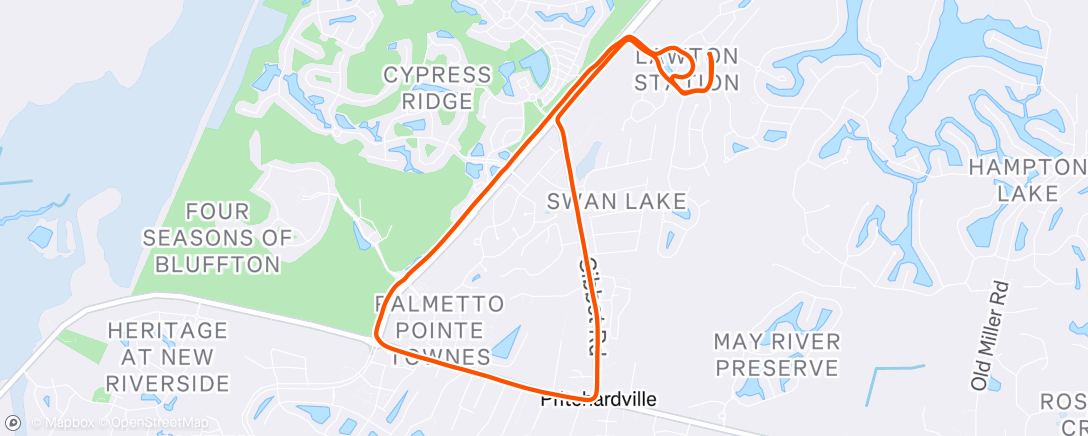 Map of the activity, Morning Run