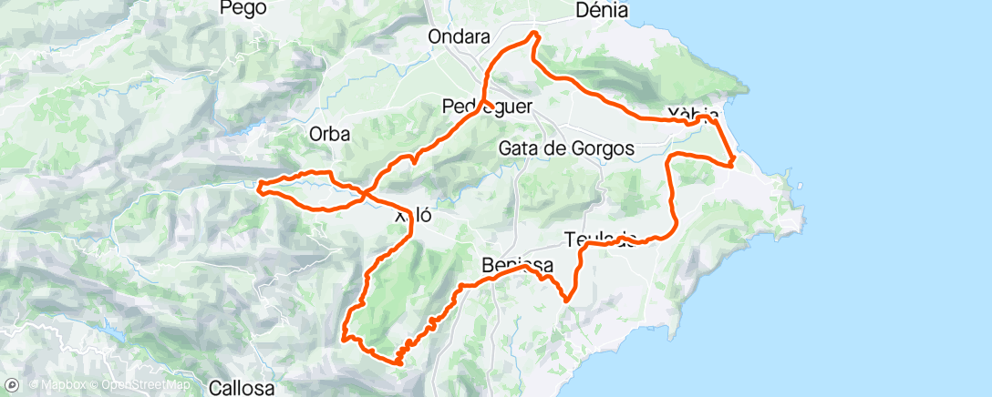 Map of the activity, 25/04/24 - Port de Bernia