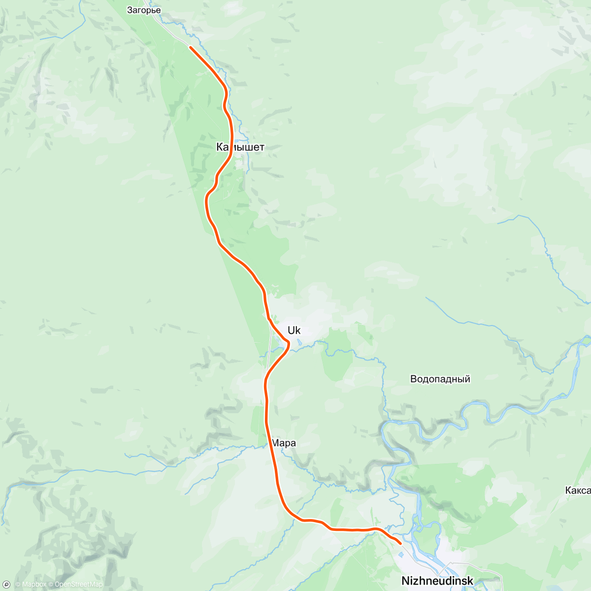 Map of the activity, 091-Vladivostok-North Cape