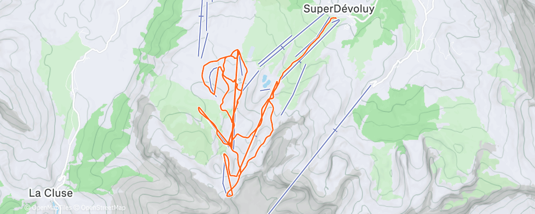 Карта физической активности (Lunch Alpine Ski)