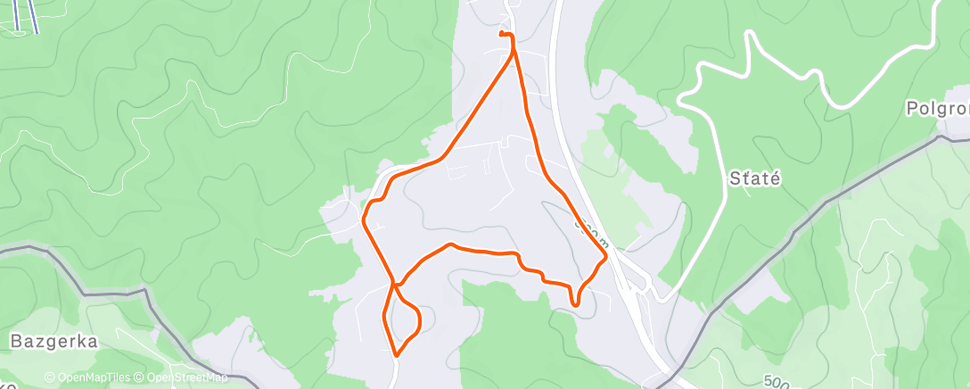 Map of the activity, Afternoon Walk