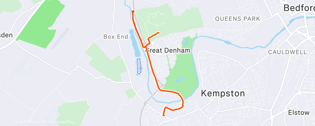 Map of the activity, Afternoon Trail Run