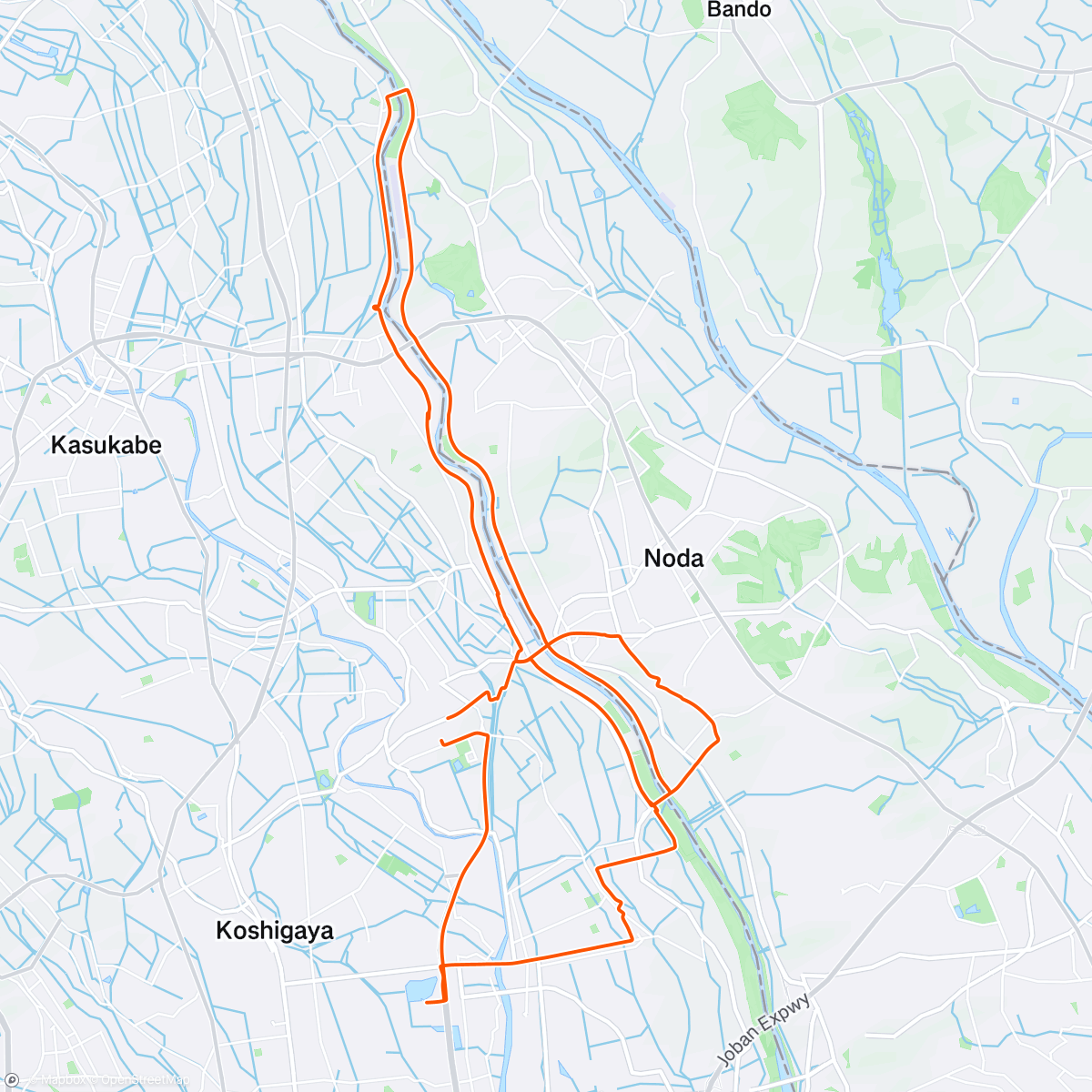 Map of the activity, 2025/06/08 KLT走行会