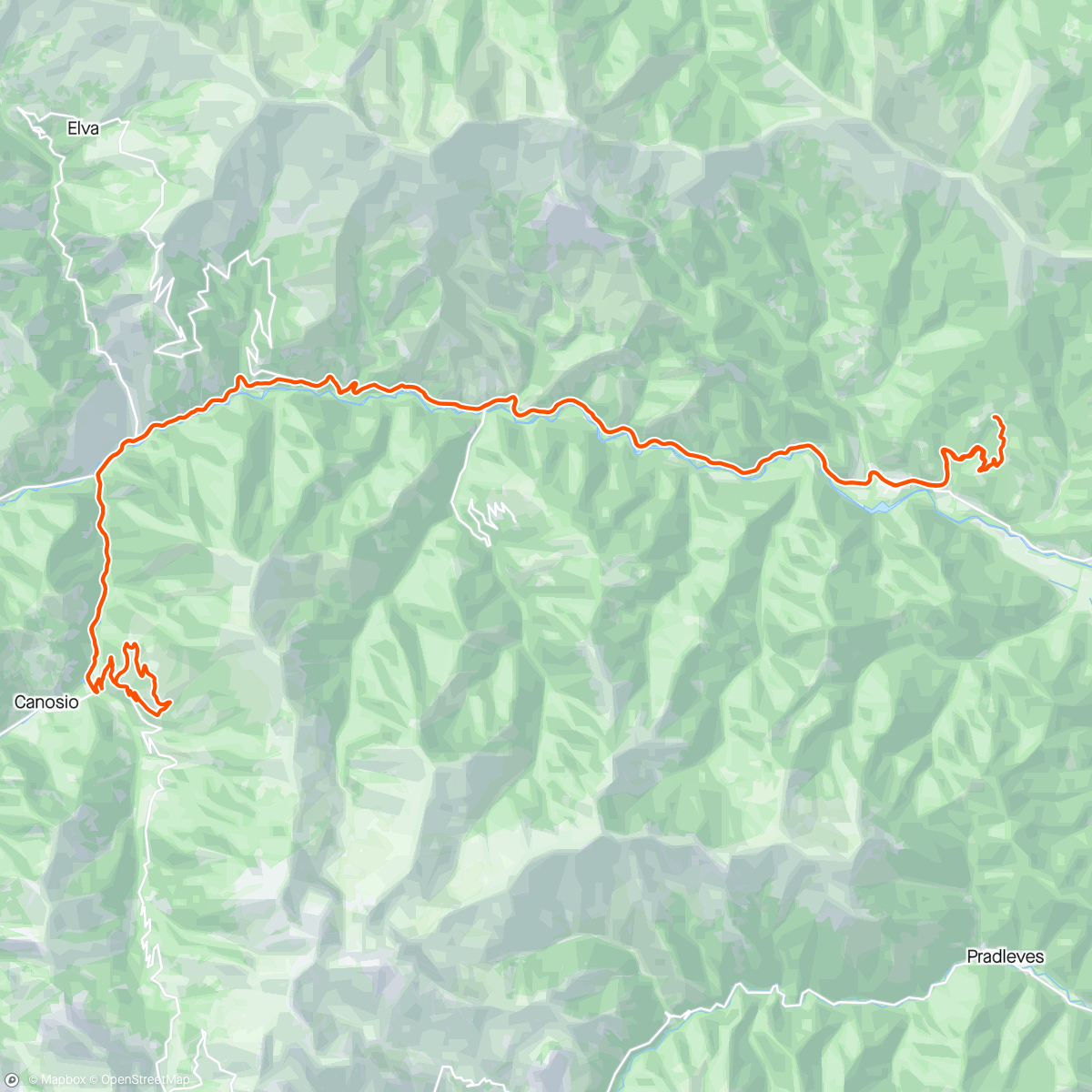 Map of the activity, Virée au Piedmont avec Pierre Gagnon, Donald et Jean. Cols, rivières, gorges. On adore …