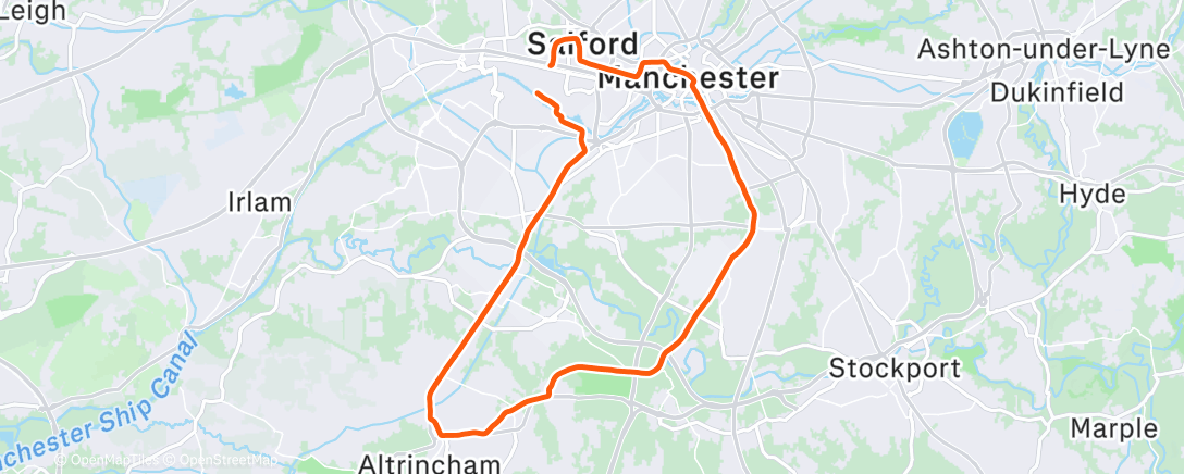 Map of the activity, Morning Ride