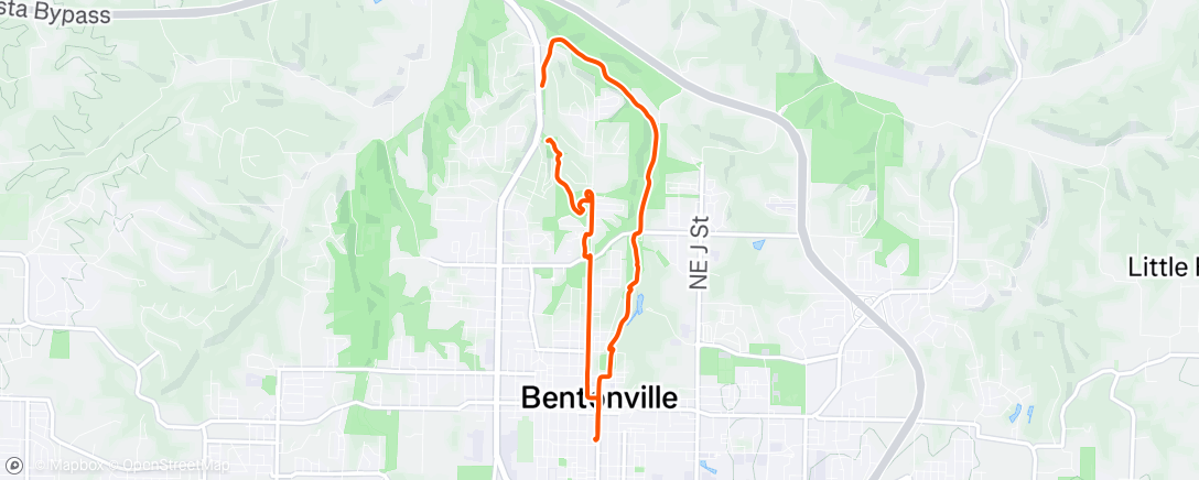 Map of the activity, Afternoon Mountain Bike Ride