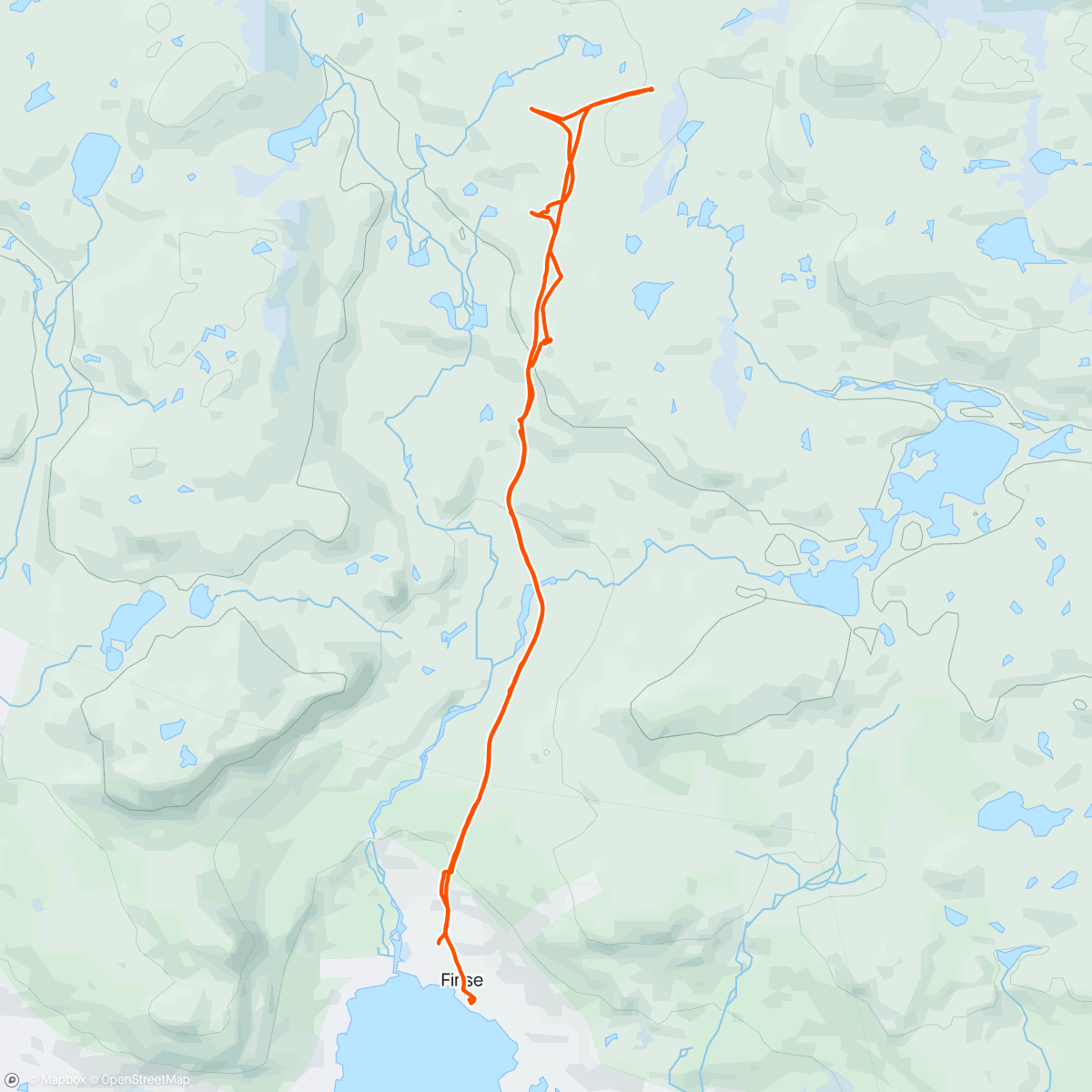 Map of the activity, Finse - Klemsbu