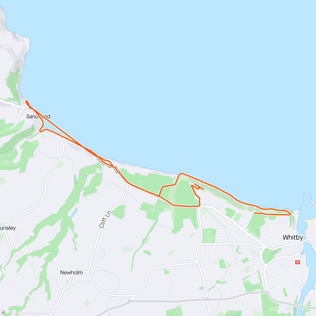 Карта физической активности (Hungover Seaside Run)
