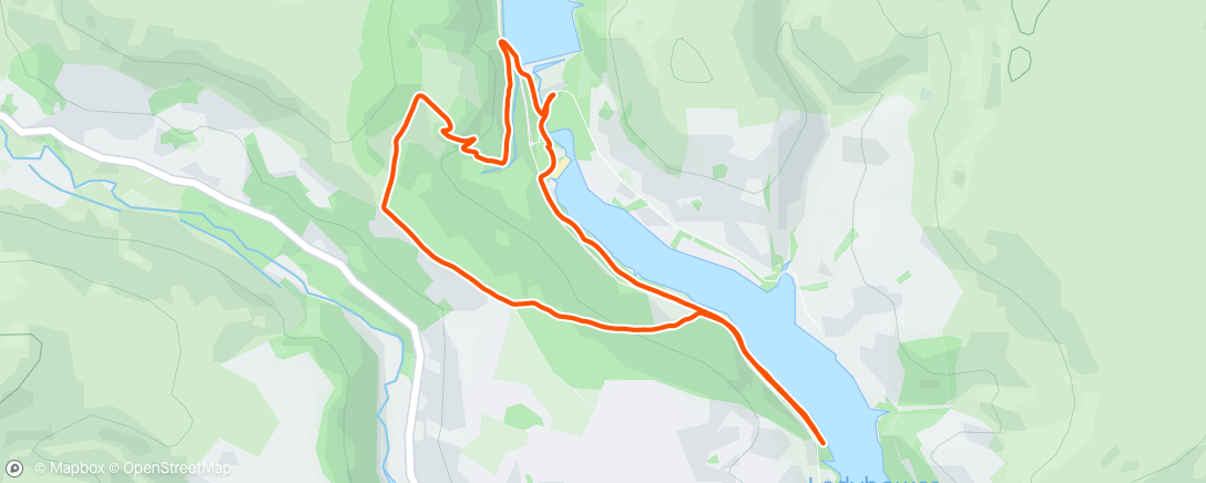 Map of the activity, Ladybower walk