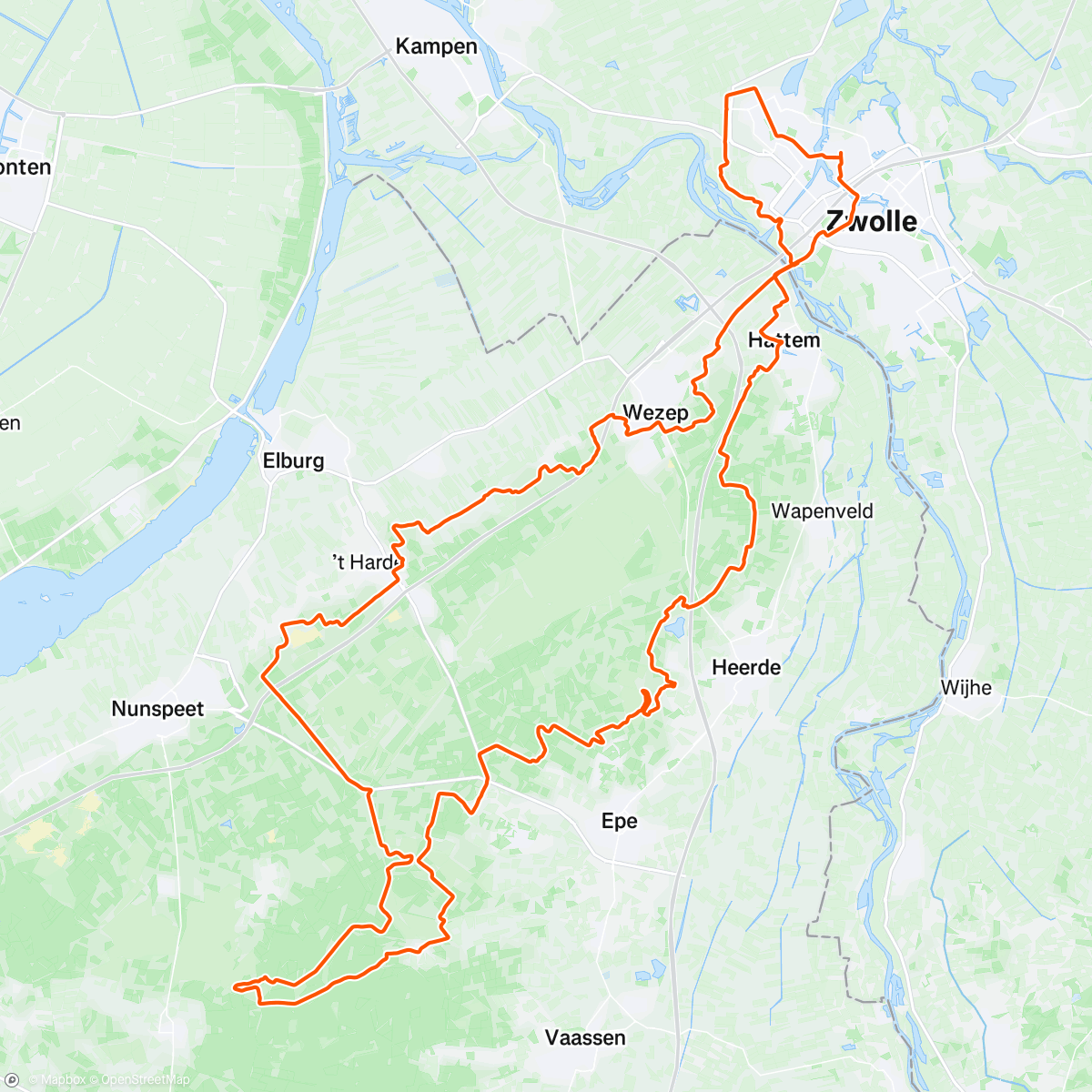 Mapa de la actividad, De nieuwe bosracer even goed aan Nederland laten wennen 👌